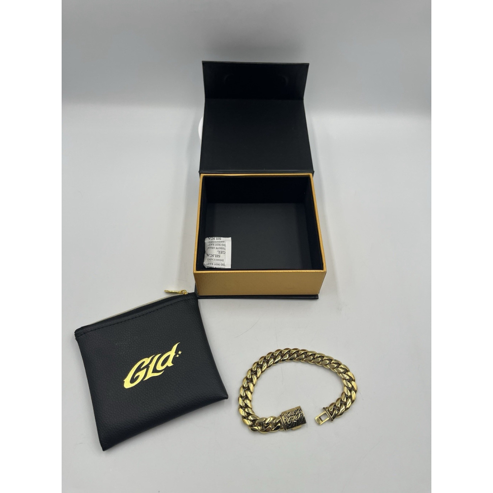 Cuban Link Bracelet In Yellow Gold 8”- From GLD Shop with box see all
